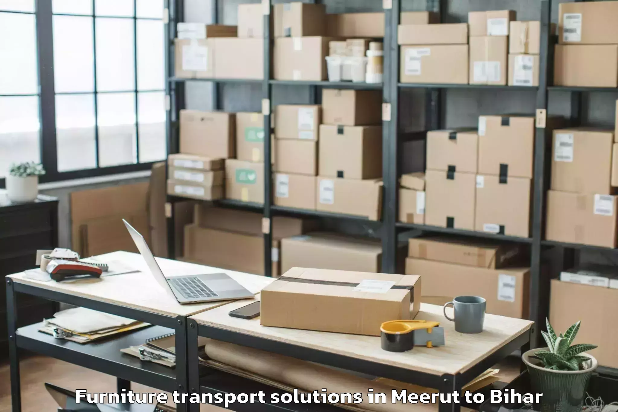 Expert Meerut to Jandaha Furniture Transport Solutions